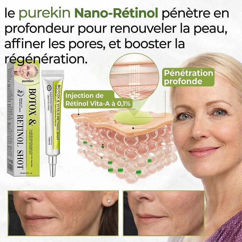 Crème liftante et régénératrice PUREKIN Advanced Peptide Botox-Style + Rétinol Vita-A