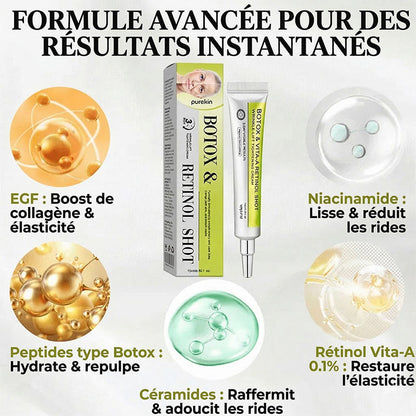 Crème liftante et régénératrice PUREKIN Advanced Peptide Botox-Style + Rétinol Vita-A
