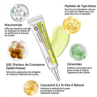 Crème liftante et régénératrice PUREKIN Advanced Peptide Botox-Style + Rétinol Vita-A